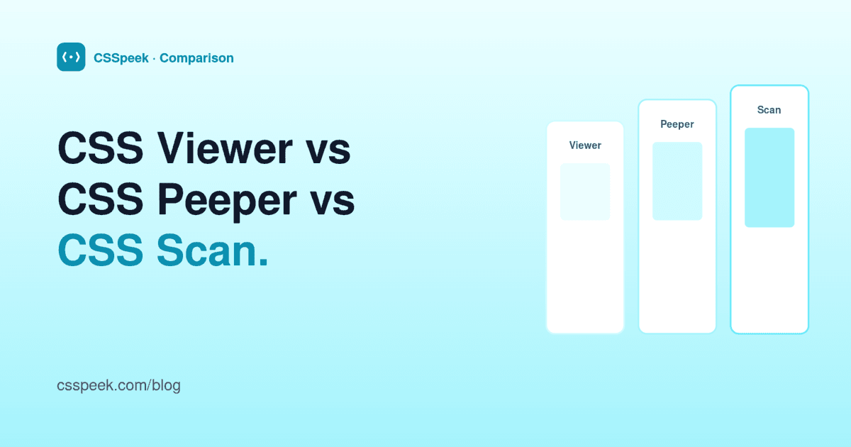 Three CSS inspection tool logos weighed against each other